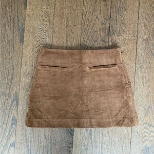 Zara Tan Corduroy Mini Skirt
